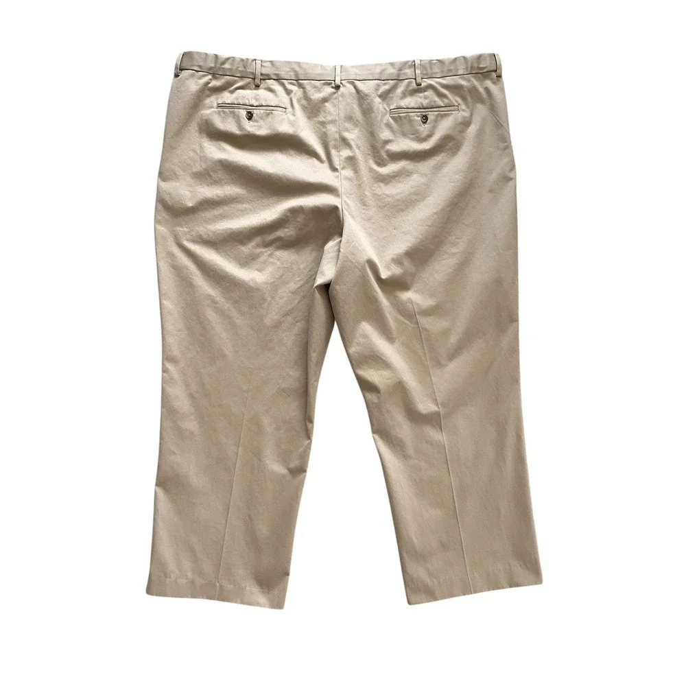 Lands' End Mens Khaki Traditional Fit Classic Mens Dress Pants Size 54 Tall (2)
